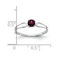 thumbnail image 2 of Real 14kt White Gold 4mm Rhodolite Garnet Ring Size: 6; for Adults and Teens; for Women and Men, 2 of 2