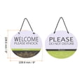 thumbnail image 2 of Uxcell Welcome Please Knock Please Do Not Disturb, Green White, 9"x9", 2 of 4