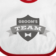 thumbnail image 4 of Inktastic Banner Groom's Team Boys or Girls Baby Bib, 4 of 4