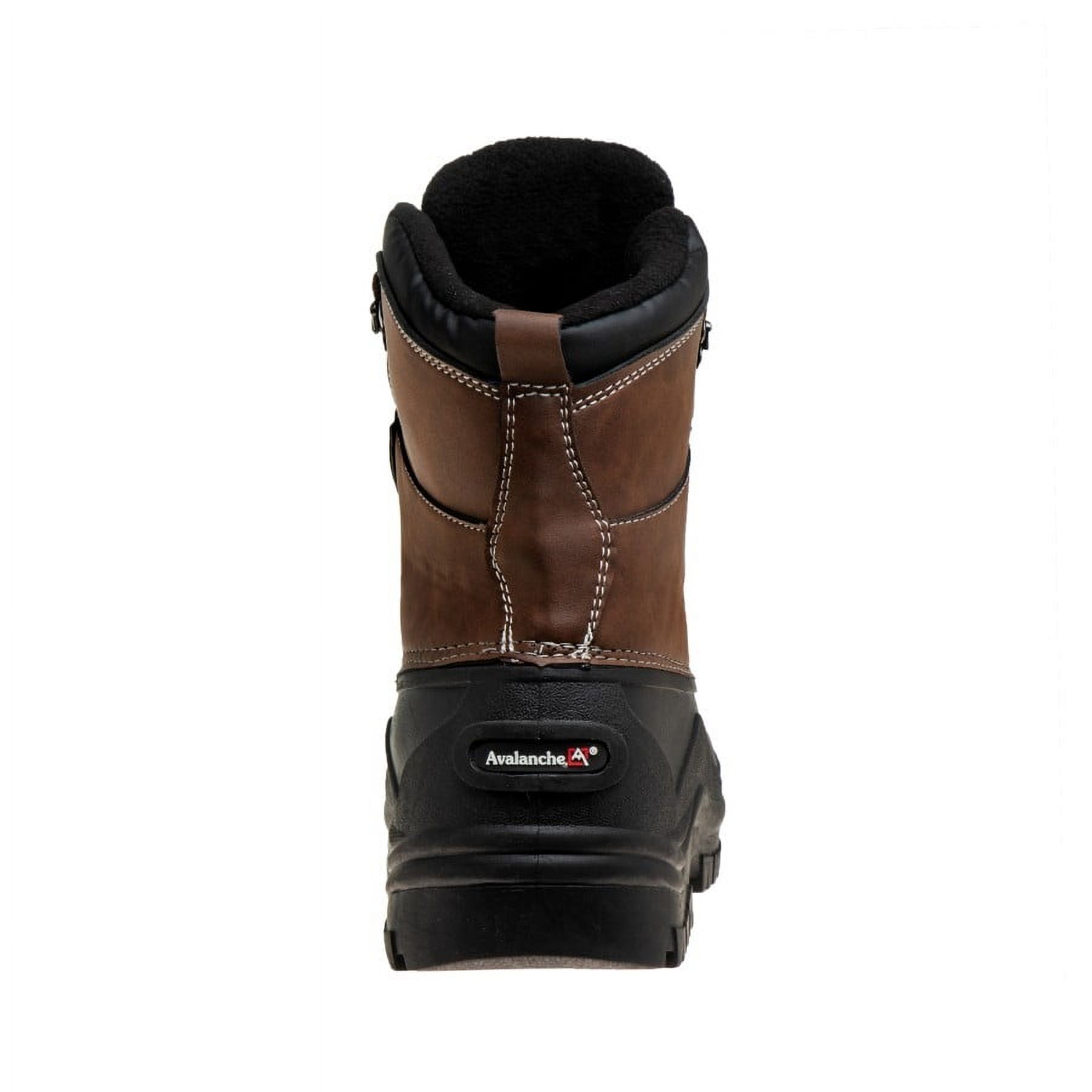 Avalanche Adult  Men Waterproof Snow Boots - Brown/Black, 9