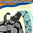 thumbnail image 5 of Paisley and Damask Black Pattern 17" Waterproof Oxford School Backpacks for Teens, S-Shape Padded Straps, for School, Travel, Hiking, Camping, 5 of 5