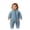 Blue, variant on Toddler Kids Winter Clothes,Cute Fleece Warm Solid Color Long Sleeved Zipper Footed Jumpsuit Rompers,Kids Essentials
