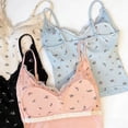 thumbnail image 4 of YMNXA Women's Tank Top Sleeveless Spaghetti Strap V Neck Floral Printed Built In Bra Comfortable Breathable Basic Camisoles For Daily Wear,Pink,One Size, 4 of 7