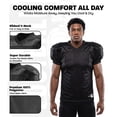 thumbnail image 2 of Exxact Sports Men’s Football Practice Jersey - Pro-Style, Lightweight & Breathable Mesh Football Jersey For Men (Black, Adult S / M), 2 of 7