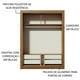 thumbnail image 5 of Ropero Closet Madesa Dallas Plus 2 Puertas Corredizas 4 Cajones Marrón, 5 of 5