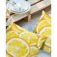 thumbnail image 3 of Outdoor Waterproof Pillow Covers Pack of 2, Summer Watercolor Yellow Lemon Slice Decorative Throw Pillowcases Cushion Covers for Garden Patio Tent Sofa Couch, 16x16 inch, 3 of 8