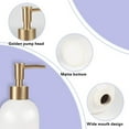 thumbnail image 6 of Ozzptuu Ceramic Soap Dispenser, Refillable Liquid Hand Soap Dispenser with Gold Pump, Countertop Liquid Lotion Dispenser for Bathroom Kitchen (White), 6 of 6