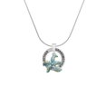 thumbnail image 2 of Delight Jewelry Silvertone Hot Blue Starfish - Silvertone Grandmother Ring Charm Necklace, 18", 2 of 4