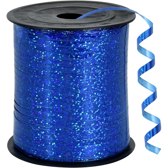 250 Yards Gold Curling Ribbon,0.5cm Wide Crimped Christmas Curling Ribbons for Gift Box Wrapping, Party Decoration, Balloon String, Hair, Ribbons for Florist Flower (blue)