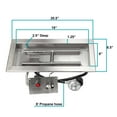 thumbnail image 6 of 18" x 6" CSA Certified Fire Pit Burner Kit, Stainless Steel, Propane, Electronic Ignition, 6 of 6