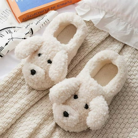 

PIKADINGNIS Cute Animal Slipper For Women Girls Fashion Kawaii Fluffy Winter Warm Slippers Woman Cartoon Milk Cow House Slippers Funny Shoes