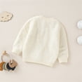thumbnail image 4 of Generic Children Warm Tops Baby Girl Boy Knit Cardigan Sweater Warm Pullover Tops Toddler Solid Outerwear Jacket Coat Outfit Clothes(White,6-9 Months), 4 of 9