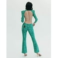 thumbnail image 4 of Mrs Momma Bear Backless Printed Sequin Athleisure Green, Verde Mi Amor Jumpsuit (Women's), 4 of 9