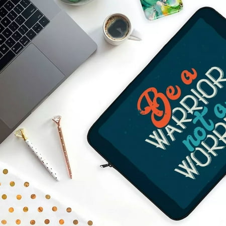 Be a Warrior Not a Worrier MacBook Air 14" Sleeve - Funny Laptop Sleeve - Printed MacBook Sleeve