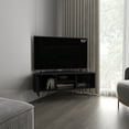 thumbnail image 2 of TV Stand Lancaster Corner Tv Stand, With Two Shelves And Two Cabinets, Black,Entertainment Center, 2 of 8