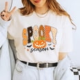 thumbnail image 3 of Spooky Season Halloween Shirt Halloween Graphic Tee Jack O Lantern Top, 3 of 10