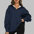 thumbnail image 2 of Cyber&Monday Deals Dyegold Womens Oversized Half Zip Pullover Long Sleeve Sweatshirt Quarter Zip Trendy Hoodie Ouffits Teen Girls Fall Clothes, 2 of 6