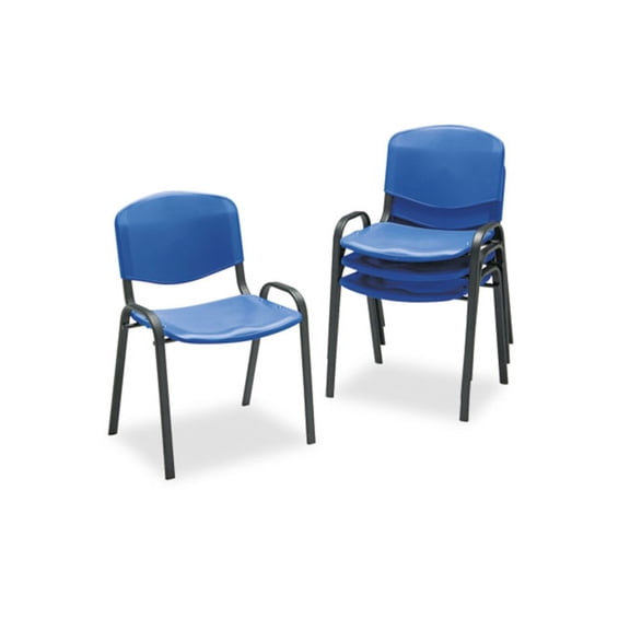 Safco Stacking Chair in Blue (Set of 4)
