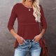 thumbnail image 4 of Gibobby Suéter para mujer, Suéter de Cuello Redondo súper Suave para Mujer Suéter para Mujer(Vino,CH), 4 of 5