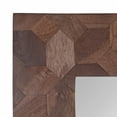 thumbnail image 3 of Kate and Laurel Okeefe Bohemian Wood Framed Square Wall Mirror, 29 x 29, Natural, Large Boho Mirror for Wall, 3 of 7
