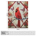 thumbnail image 4 of RUIYC Bird Blanket Gifts for Girls Cardinal Throw Blankets Birds Blanket Soft Warm Fleece Flannel Plush Blankets for Bed Sofa Couch 40"x50" White, 4 of 6
