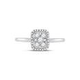 thumbnail image 2 of Diamond Princess 10kt White Gold Womens Round Diamond Square Cluster Ring 1/3 Cttw, 2 of 4