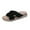 Black, variant on Nonslip Slippers for Women's Summer Korean Open Toe Flat Bottom Suede Outerwear Thick Sole One Line Beach Slippers