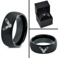 thumbnail image 4 of Tungsten Flying Eagle Band Ring 8mm Men Women Comfort Fit Black Dome Brushed Polished, 4 of 4