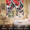 thumbnail image 5 of Color Block Triangle Swag Curtain Valance for Windows, Black Red Stitching Window Treatments Short Swag Topper for Kitchen Windows Bathroom Bedroom, 28"x36", 5 of 8