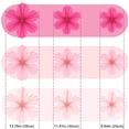 thumbnail image 5 of FWSA WRAPS Paper Flowers Fan Decoration for Wall, Birthday Party Decor, Hanging Paper Fans, Paper Flower Wall Decor Set of 9 (Light Pink, Pink, Rose Red), 5 of 7