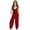 Red, variant on Girls Sleeveless Jumpsuit with Adjustable Spaghetti Straps and Side Pockets Casual Summer Romper for Big Kids and Comfortable Pull On Play Outfit Easter Jumpsuit Women 7-8 Years