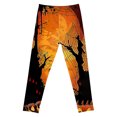 thumbnail image 4 of Utoimkio Girls Halloween Pumpkin Printed Stretch Leggings Soft Comfortable Ankle Length Pants Leggings for Kid Little Girls 3-8 Years, 4 of 4