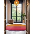 thumbnail image 4 of Unique Loom Estrella Collection Area Rug - Valles (6' 1" Round Multi/Orange), 4 of 7