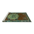 thumbnail image 2 of Ahgly Company Machine Washable Indoor Rectangle Persian Turquoise Blue Traditional Area Rugs, 5' x 7', 2 of 4