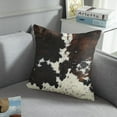thumbnail image 3 of Throw Pillow Covers Home Decor Set of 4 Pillow Cases Decorative 20 x 20 Inches Outdoor Cushion Couch Sofa Pillowcases, Cow Brown Animal Deep, 3 of 6