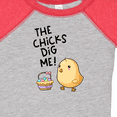 thumbnail image 4 of Inktastic The Chicks Dig Me Easter Baby Chick with Basket and Eggs Boys or Girls Baby Bodysuit, 4 of 5