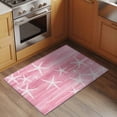 thumbnail image 3 of Sea Stars Washable Small Entryway Area Rugs 2'x3', Summer Beach Sea Stars Pink Texture Low Pile Throw Rug Non-Slip Sturdy Edge Binding Carpet for Front Door Floor Room Entry, 3 of 9