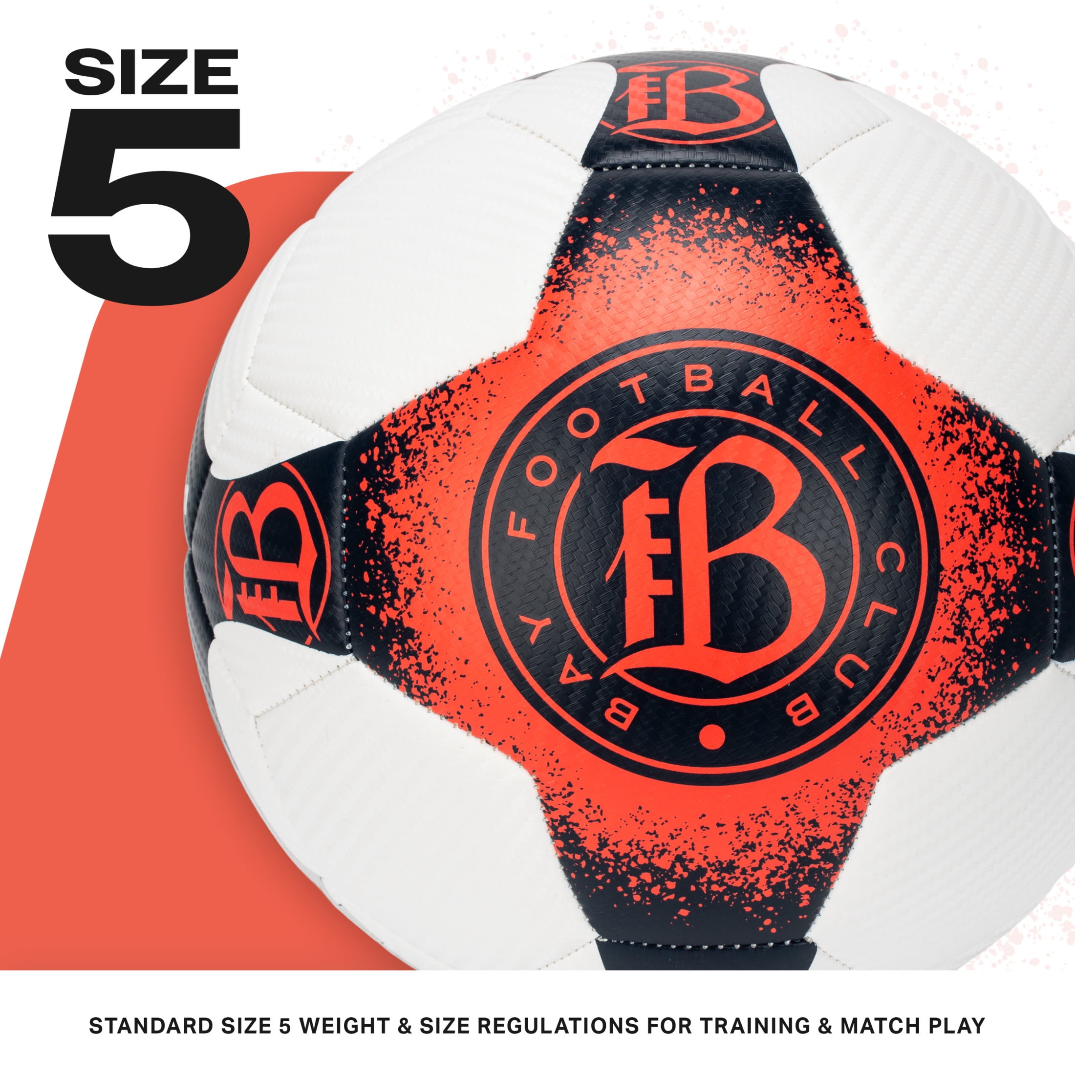 Franklin Sports NWSL Bay FC Soccer Ball - Official Size 5 Soccer Ball - Regulation Size + Weight Soccer Ball for Kids + Adults - Boys + Girls Soccer Ball - Air Pump Included