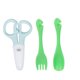 thumbnail image 4 of Juego de tijeras para bebé tenedor cuchara cubiertos para niños Zirconia cerámica PP seguro resistente al desgaste antioxidante juego de cubiertos para bebé 2 colores, 4 of 8