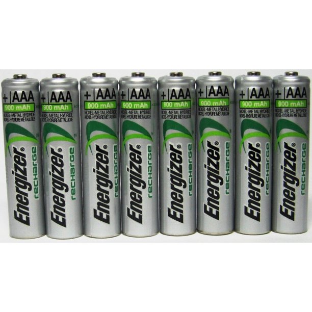 8 x Energizer AAA Rechargeable 900 mAh NiMH Batteries