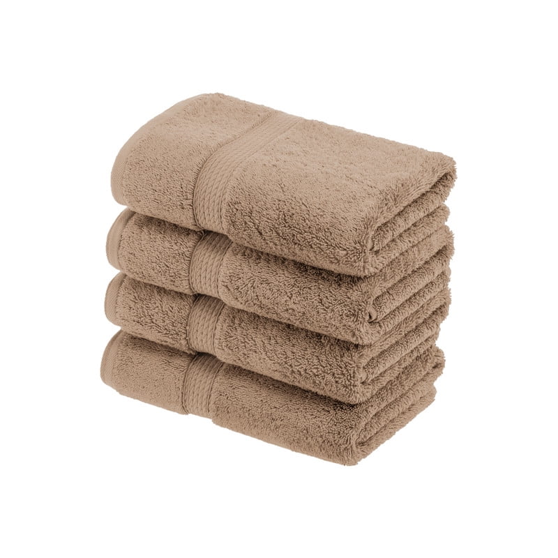 Superior Egyptian Cotton Heavyweight Hand Towel Set of 4, Latte