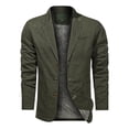 thumbnail image 3 of Fgnfyis Mens Blazer Mens Fashion Camouflage Pocket Cardigan Suit Button Sweater Jacket for Casual and Smart Wear Mens Jackets Army Green XXL, 3 of 4