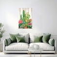 thumbnail image 3 of ZHONGYUTONG Cactus Canvas Wall Art Desert Botanical Painting Succulent Spiny Flower Picture Mexican Artwork Home Decor Framed (12.00" x 18.00"), 3 of 5