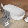 thumbnail image 3 of Vinnova Zamora 65" x 29" Oval Acrylic Freestanding Soaking Bathtub in White, 3 of 8