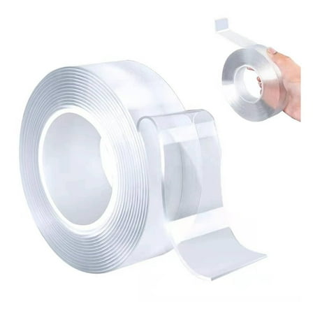 Clear Nano Double-Sided Mounting Tape, Heavy Duty, 1.18" x 16.5Ft