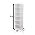 thumbnail image 3 of Mainstays 6 Shelf Non-Woven Hanging Closet Organizer, Arctic White, 3 of 12