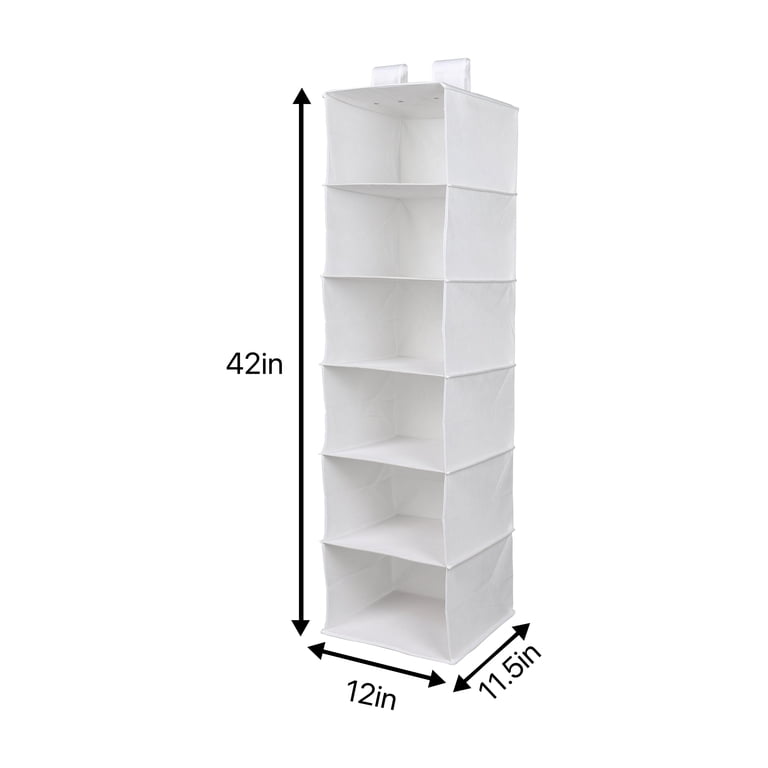 6-Shelf Hanging Closet Organizer with Velcro Straps photo 3