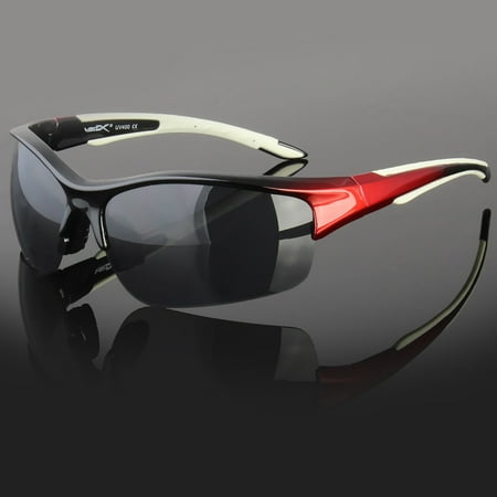 New Vertex Large Fishing Golf Designer Sport Half Rim Sunglasses For