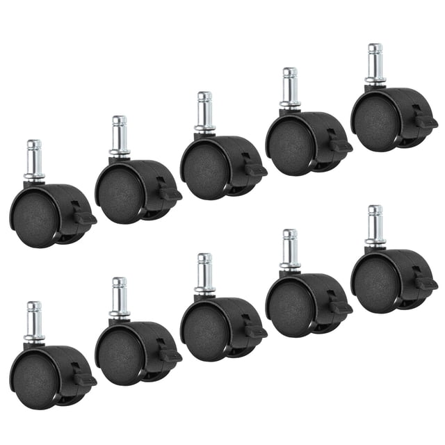 Unique Bargains Roue Pivotante en Nylon à 360 Degrés Universelle avec Frein, Lot de 10