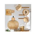 thumbnail image 2 of Lámpara de pared de estilo bohemio, ratán natural de bambú, bambú japonés retro, luz cálida y acogedora, tejido de bambú hecho a mano, resistente a la corrosión, decoración de interiores, 2 of 5